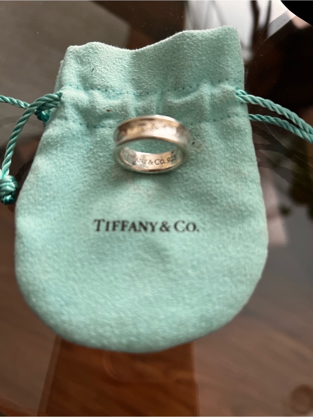 Tiffany & Co. Sterling Silver Ring with Tiffany Blue Pouch - Picture 2 of 2